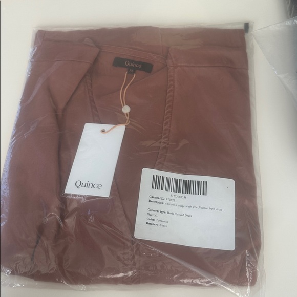 Quince vintage Wash Tencel Button Down Front Sleeve Midi Sundress in L, NWT - Picture 9 of 9